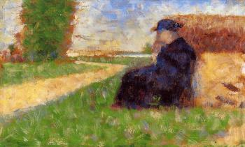 Georges Seurat : Large Figure in a Landscape
